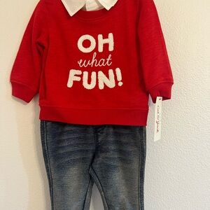 Target Red and Denim Baby Outfit